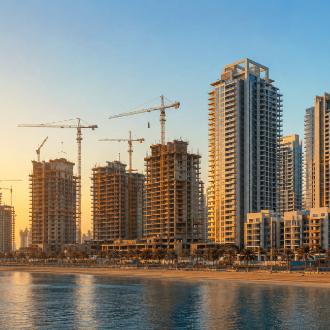 Dubai modern residential towers
